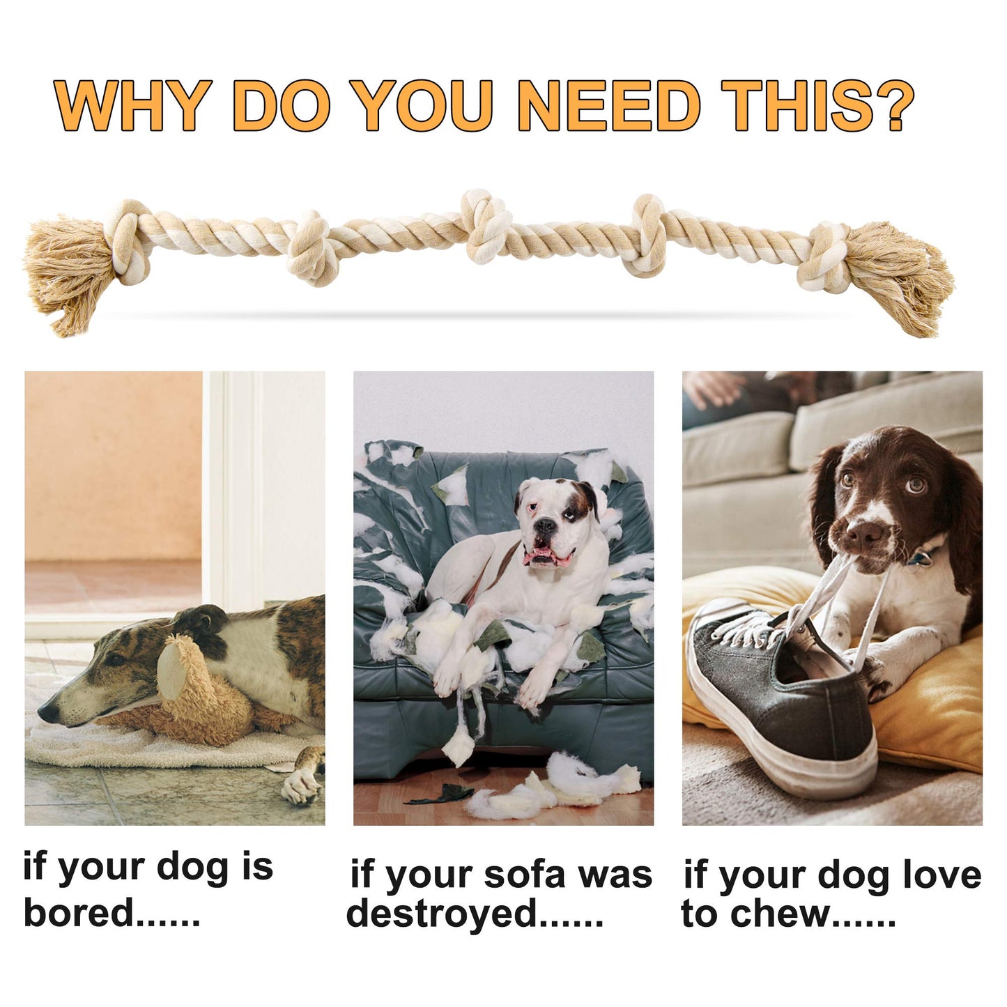 Fida Dog Rope Toys for Aggressive Chewers. Chosen for real quality, fits naturally into modern pet