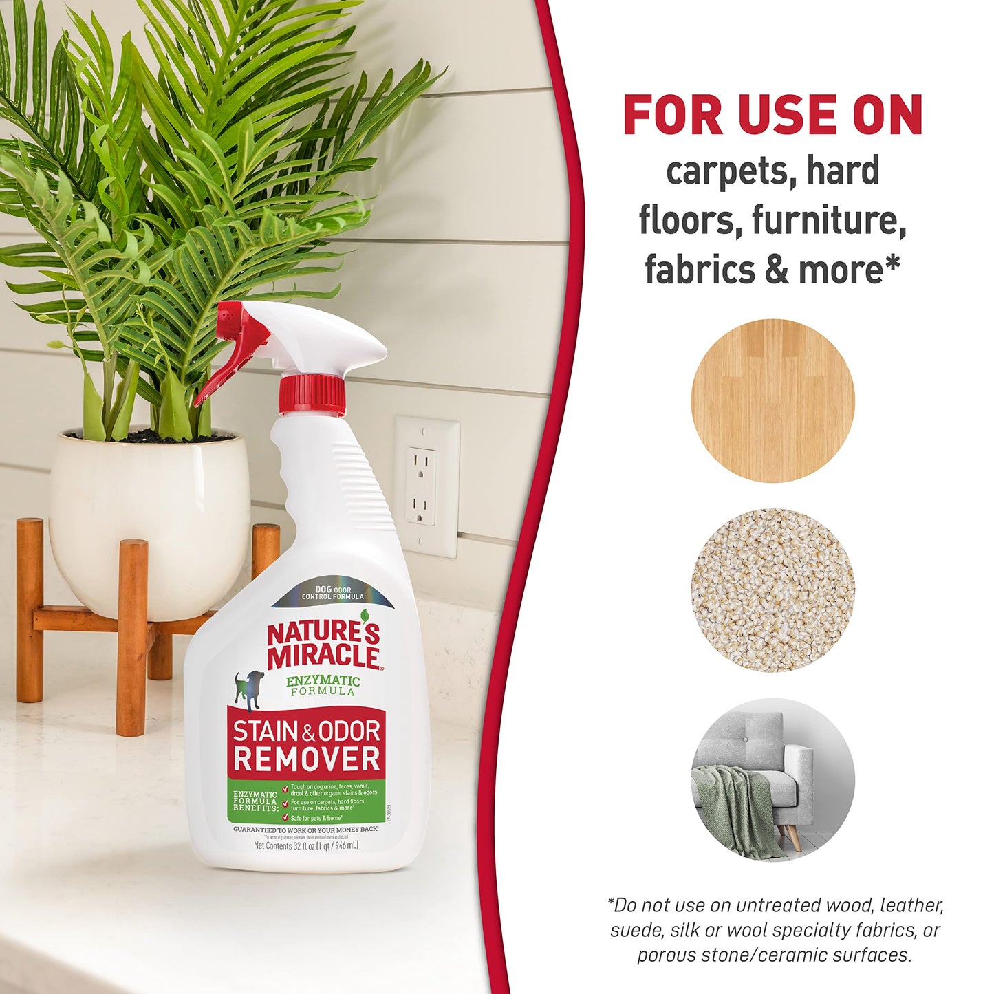 Nature’s Miracle Dog Stain & Odor Remover. Chosen for real quality, fits naturally into modern pet