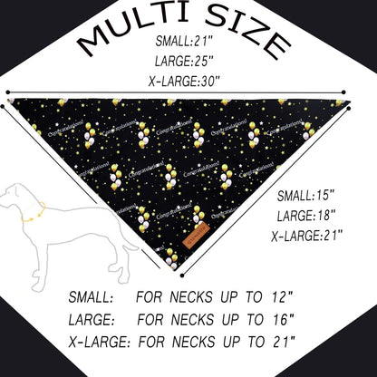 Realeaf Graduation Dog Bandanas 2 Pack, Reversible Pet Scarf for Boy and Girl, Premium Durable Fabric, Holiday Bandana for Small Medium Large and X-Large Dogs (Graduation, Large)