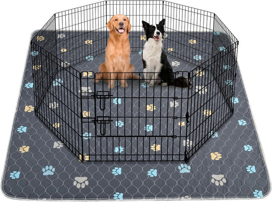 Aitmexcn Washable Puppy Dog Pee Pad, 100% Waterproof Whelping Training Mat for Puppy/Senior Dog, Fast Drying Reusable Puppy Pads for Indoor, Outdoor and Car Travel- 72'' x 72''- 1PC