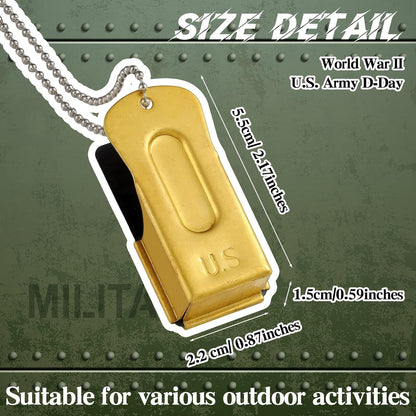 Jenaai 3 Pieces Brass Pet Training Clicker Dog Necklace Signaling Cricket Clicker Training for Puppy Dogs Cat(Gold)