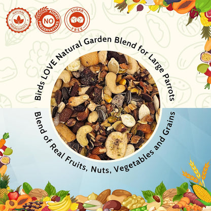 Birds LOVE All Natural Garden Blend Bird Food for Parrots 2lb