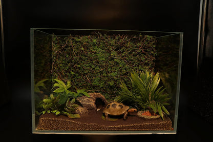 AQUA KT Reptile Moss Background Backdrop Wall Artificial Terrarium Habitat Amphibian Cage Decoration for Lizard Bearded Dragon Snake Tree Frog Chameleon Climbing, Pack of 4