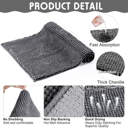 Amylove 4 Pcs Guinea Pig Cage Liner Guinea Pig Bedding Washable Fleece Pee Pads Reusable Small Animals Training Mat Small Animal Sleeping Bed for Bunny Hamster(Dark Gray,16 x 24 Inch)