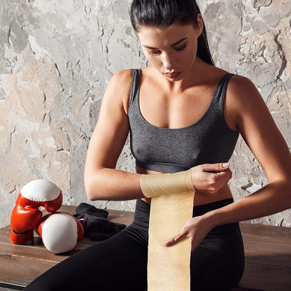 Treela 36 Pcs Self Adherent Bandage 4" X 5 Yard Wrap Breathable Cohesive Bandage Elastic Adhesive Tape for Stretch Athletic Sports Wrist Ankle(Nude)