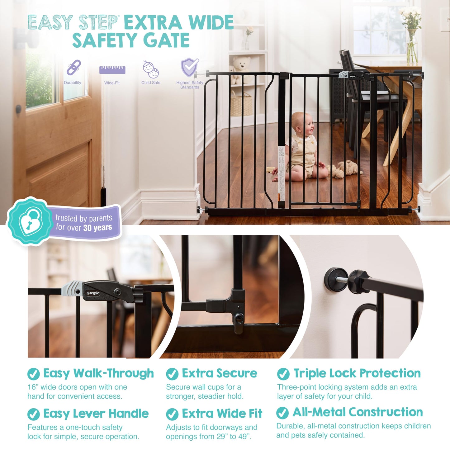 Regalo Safety 29". Chosen for real quality, fits naturally into modern pet homes.