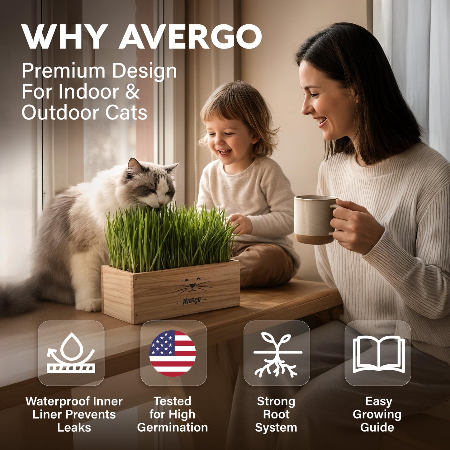 Cat Grass Kit for Indoor Cats. Chosen for real quality, fits naturally into modern pet homes.