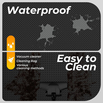 7.8 x 18 FT Garage Floor Mats for Under Car, 2.8mm Thickened Rubber Garage Flooring Roll, M Size 140.4 SQFT Garage Car Mat for Mid-Size SUVs, Sports Car, Black