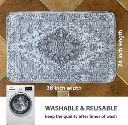 nunubaby Washable Pee Pads for Dogs, Stylish, Non-Slip and Leak-Proof Pee Pads. Reusable Potty Pads for Dogs for Crates and Floors.(Gray/Geo, 24" x36")