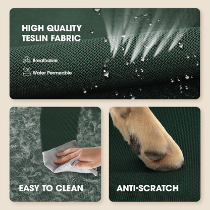 Elevated Dog Bed, Raised Outdoor Pet Cot for Extra Large Sized Breeds, Portable Cooling Hammock With Breathable & Washable Mesh, Indoor & Outdoor Use, Skid-Resistant Feet