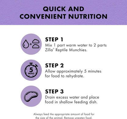 Zilla Reptile Munchies, Omnivore Mix, Dehydrated and Sun Dried Vegetables and Insects, 4 Ounces