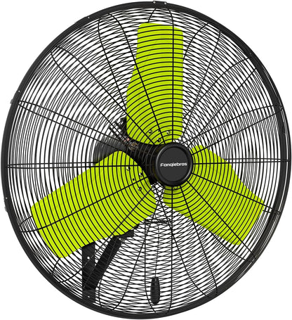 Pro 9500 CFM 24" Outdoor IP44 Waterproof Wall Mount Fan, 3-Speed Oscillating Metal Fans with Enclosure Motor, Heavy Duty Wall Fan for Patio, Warehouse, Garage, and Jobsite