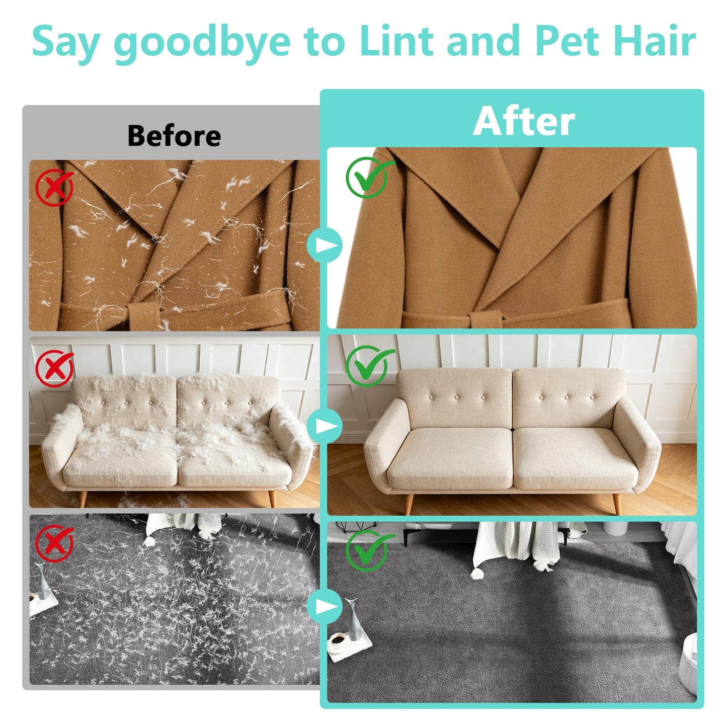 New Upgrade Pet Hair Removal Glove for Dogs & Cats. Chosen for real quality, fits naturally into