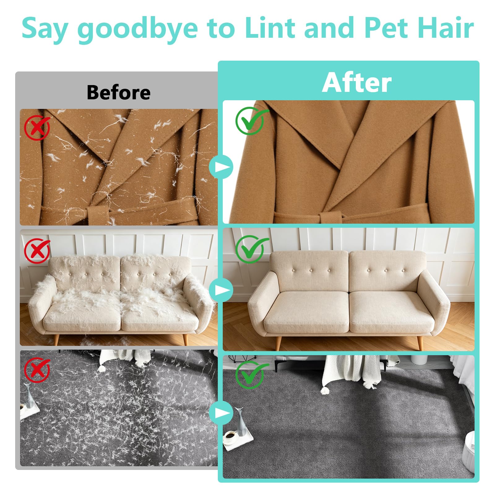New Upgrade Pet Hair Removal Glove for Dogs & Cats. Chosen for real quality, fits naturally into
