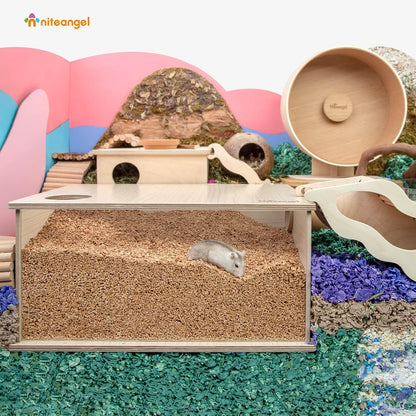 Niteangel Natural Coco/Cork Hamster Bedding Pet Litter for Dwarf Syrian Hamsters, Gerbils, mices, Degus or Other Small Animal