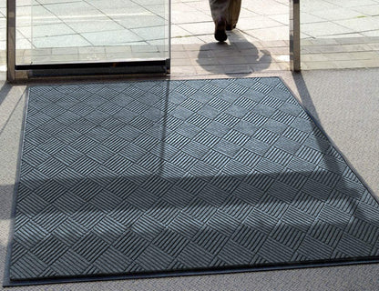 WaterHog Diamond-Pattern Commercial Grade Entrance Mat, Indoor/Outdoor Floor Mat 3' Length x 2' Width, Bluestone by M+A Matting