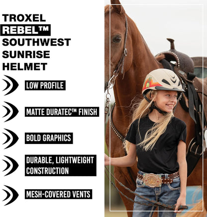 Troxel Rebel Turquoise Rose Helmet