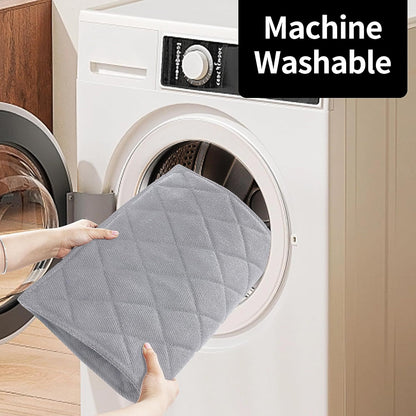 MABOZOO Indestructible Dog Beds - Chew Proof Crate Pad for Aggressive Chewers, Machine Washable Quilted Mat, Durable for Small Dogs, Grey Kennel Pad (28x47 in)