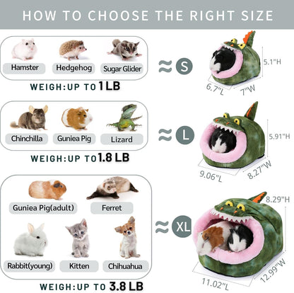 JanYoo Chinchilla Hideout Bed House Toys and Accessories Cage Cave Cute Cube Cup Hide for Bearded Dragon Ferret