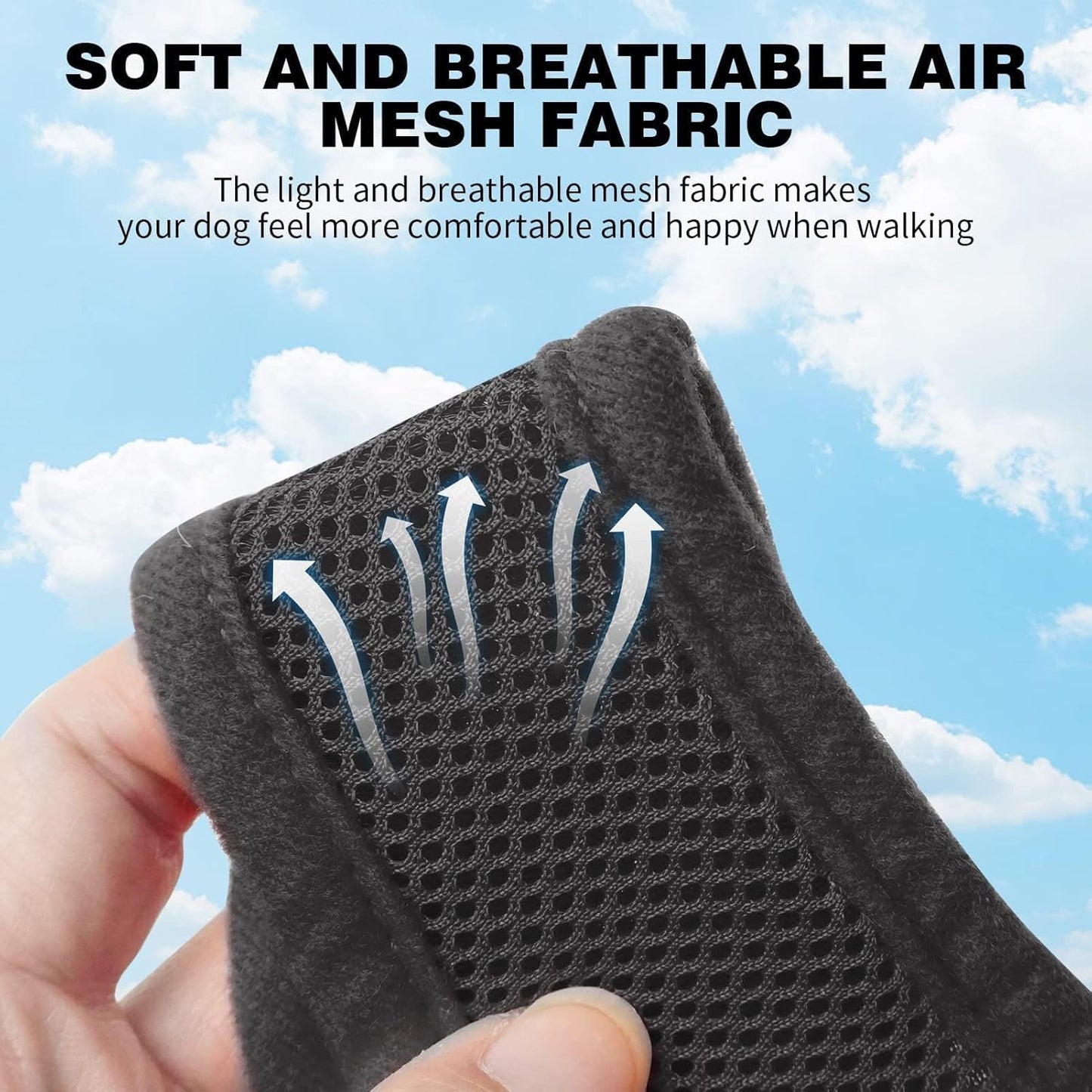 BINGPET Small Dog Harness - Breathable Mesh Puppy Cat Harnesses - No Pull Adjustable Dog Harness Dog Vest Harness for Small and Medium Dogs