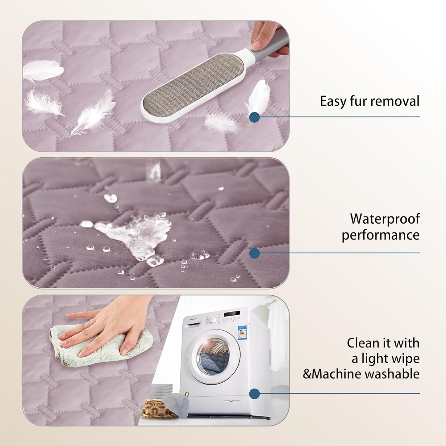 gogobunny 100% Double Sided Waterproof Dog Blanket Soft Pet Bed Cover Reversible Protect Furniture Couch Sofa Car for Puppy Large Dog Cat (Dark Sea Fog/Light Sea Fog, 32x53 Inch (Pack of 1))