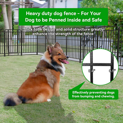 Dog Playpen Outdoor 32 Panels Heavy Duty Dog Fence 40" Height with Thick Pipe Anti-Rust with Doors Portable for RV Camping Yard, Total 71FT, 406 Sq.ft, Snowy Black