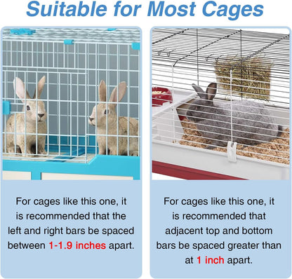 kathson 2Pcs Rabbit Water Bottle 17 OZ Bunny Hanging Water Fountain Automatic Guinea Pig Water Dispenser No Leak Drinking Feeder for Bunny Chinchilla Hamsters Cat Dog Small Animals(Blue)