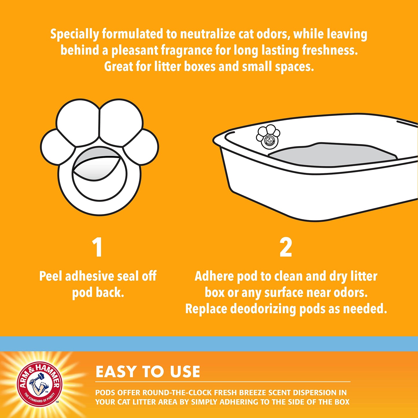 Arm & Hammer Cat Litter Box Deodorizer Pods. Chosen for real quality, fits naturally into modern