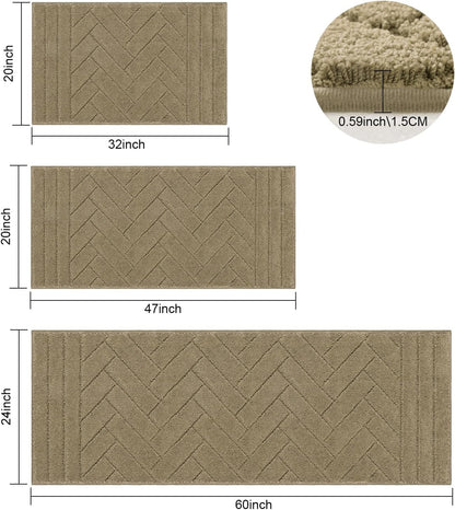 Tindbea Dog Mat for Muddy Paws,Absorbs Moisture Dirt Non-Slip Washable Mud Mat for Dogs,Soft Rubber Backing Front Inside Pet Rug for Entryway, Mud Dog Paws, Patio(24"x59",Light Taupe)