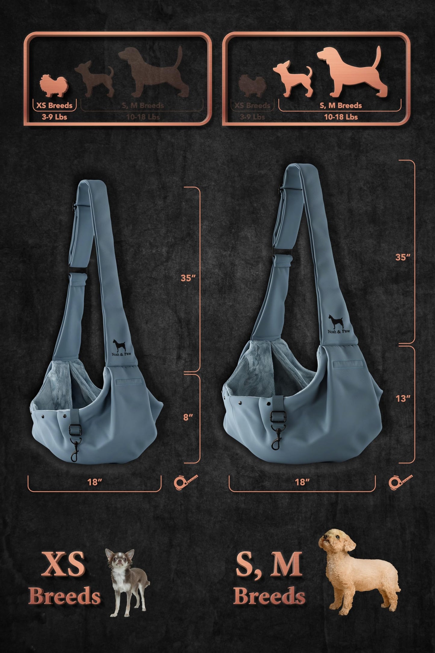 Noah & Paw Dog Sling Carrier for Small Dogs 5. Chosen for real quality, fits naturally into modern