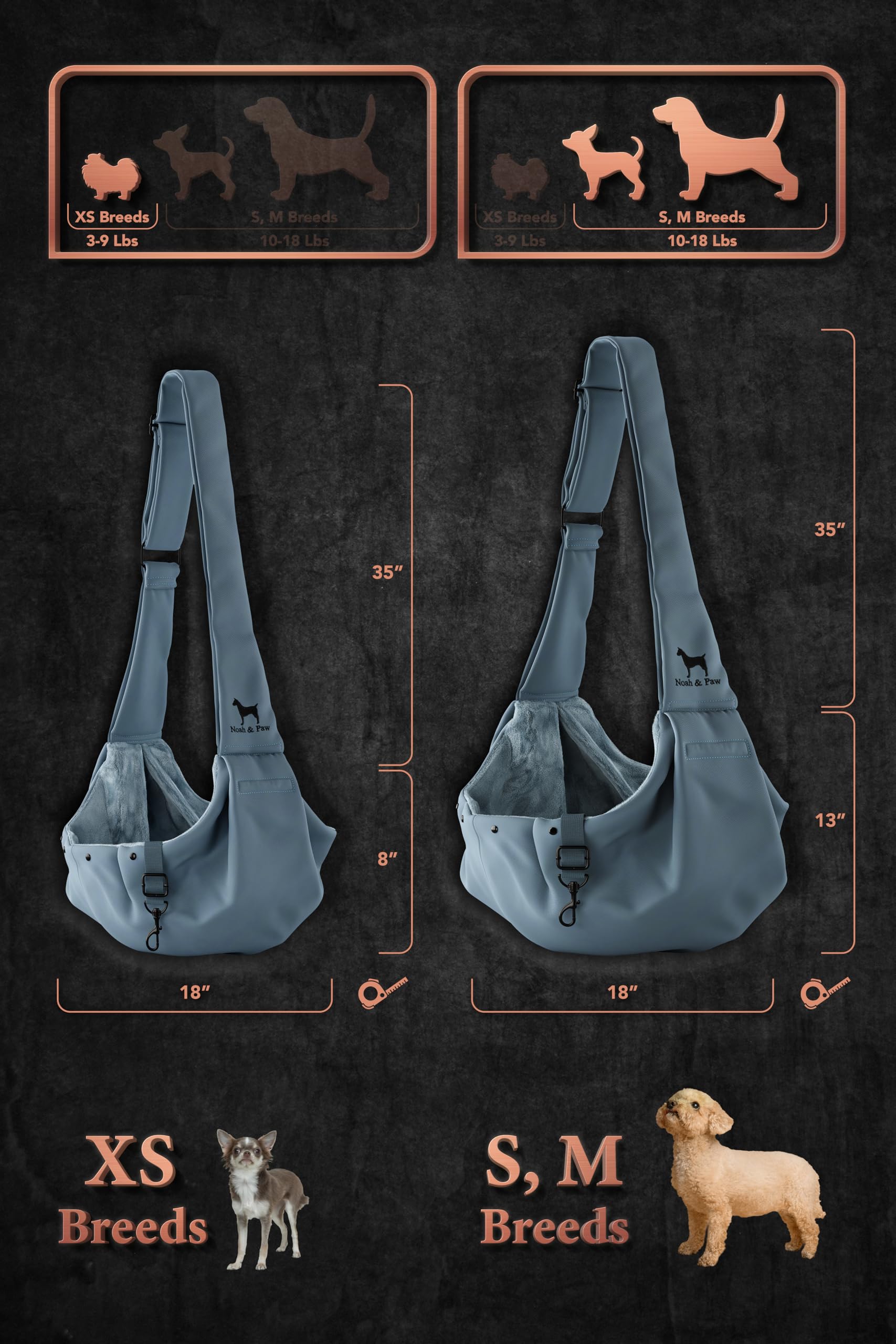 Noah & Paw Dog Sling Carrier for Small Dogs 5. Chosen for real quality, fits naturally into modern