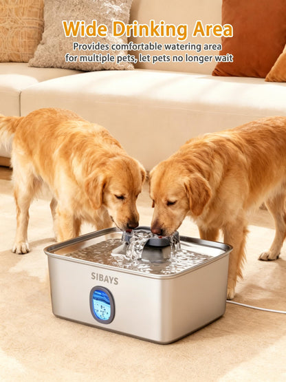 SIBAYS 4Gal/15L Large Dog Water Fountain. Chosen for real quality, fits naturally into modern pet