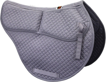 ECP Equine Comfort Products All-Purpose Contoured Correction Saddle Pad with Adjustable Memory Foam Inserts for Custom Support, Non-Slip, Shock Absorbing, 22” Spine, 19.5” Drop