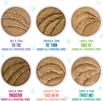 Weruva B.F.F. Play - Best Feline Friend Paté Lovers, Aw Yeah!, Play Paté Buffet Variety Pack, 2.8oz Can (Pack of 18)