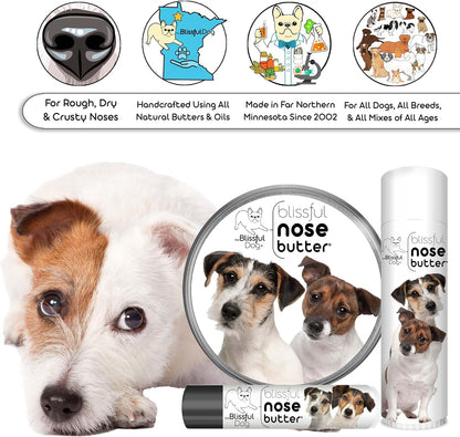 The Blissful Dog Jack Russell Terrier Unscented Nose Butter - Dog Nose Butter, 8 Ounce