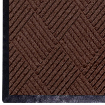 WaterHog Diamond | Commercial-Grade Entrance Mat with Rubber Border – Indoor/Outdoor, Quick Drying, Stain Resistant Door Mat (Dark Brown, 3' x 4')