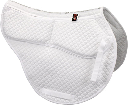 ECP Equine Comfort Products All-Purpose Contoured Correction Saddle Pad with Adjustable Memory Foam Inserts for Custom Support, Non-Slip, Shock Absorbing, 22” Spine, 19.5” Drop