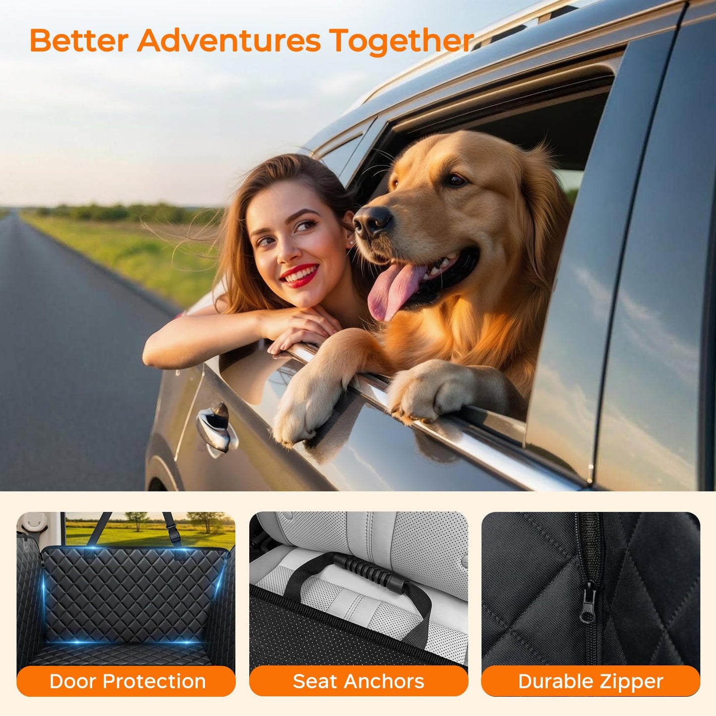 URPOWER Dog Car Seat Cover for Back Seat. Chosen for real quality, fits naturally into modern pet