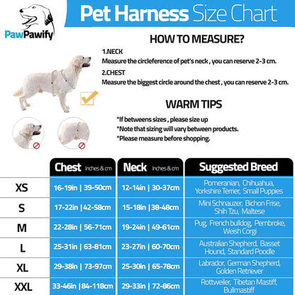 PawPawify Custom No Pull Dog Harness with Name and Phone Number, Heavy Duty Personalized Pet Vest to Prevent Tugging, Pulling, or Choking, Training and Walking (SkyBlue, S (10-19LBS))