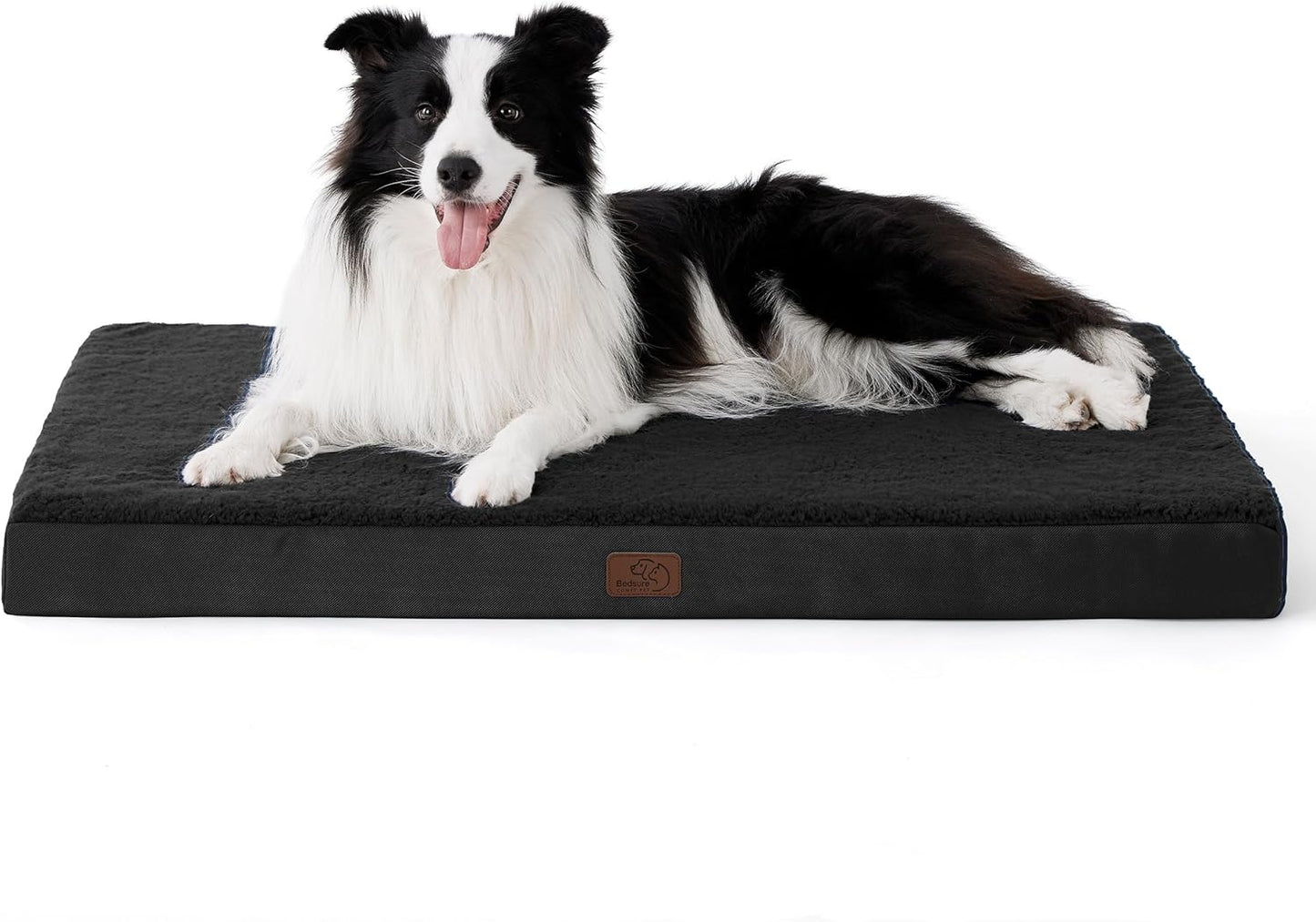 Bedsure Dog Bed for Large Dogs - Orthopedic Waterproof Puppy Beds with Removable Washable Cover, Egg Crate Foam Pet Mat, Suitable for Pet Up to 65 lbs