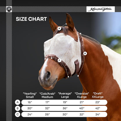 Kensington Fly Mask w/Fleece Trim Size:S-Yearling Color: 2019 - Imperial Jade