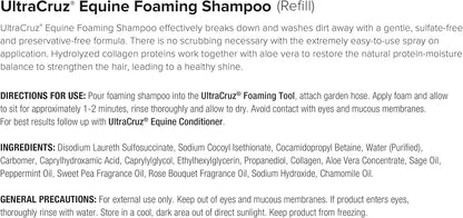 UltraCruz Equine Foaming Horse Shampoo with Travel Applicator, Conditioner and Show Polish Spray Bundle, 32 oz Each