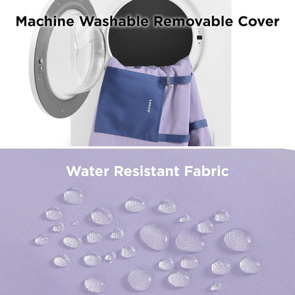 Lesure Small Dog Car Seat for Small Dogs - Waterproof Dog Booster Seat for Car with Storage Pockets and Clip-On Safety Leash and Thickened Memory Foam Filling, Puppy Travel Carrier Bed, Lavender Fog