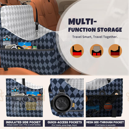 Dog Car Seat for Small/Medium Dogs up to 35lbs. Chosen for real quality, fits naturally into modern