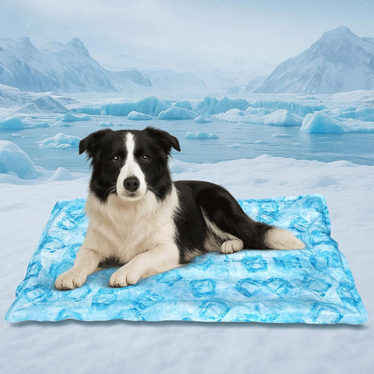 Cooling Pad for Large Dog,Instant Pet Cool Mat,Comfortable Cool Pet Mat for Cat.Portable Dog Bed for Summer. Suitable for Outdoor Summer Crate Pad.Long Time Cooling.Ice Brick(Size-L 19.7 * 23.6in)