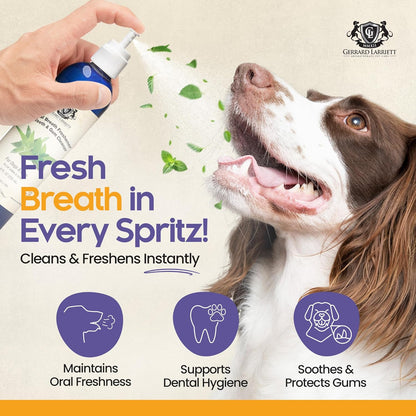 Dog Mouthwash, Dog and Cat Breath Spray with Baking Soda - 8 oz Natural Dog Breath Fresheners with Mint and Aloe Vera Mouth Spray for Tartar Control and Plaque, Dog Teeth Cleaning by Gerrard Larriett