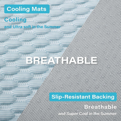 MICROCOSMOS Pet Cooling Mat & Sleeping Pad- Breathable Bubble Surface, EZ Clean. Keep Cooling for Pets, Kids and Adults in Summer.(BlueWhite, 36" x 36")