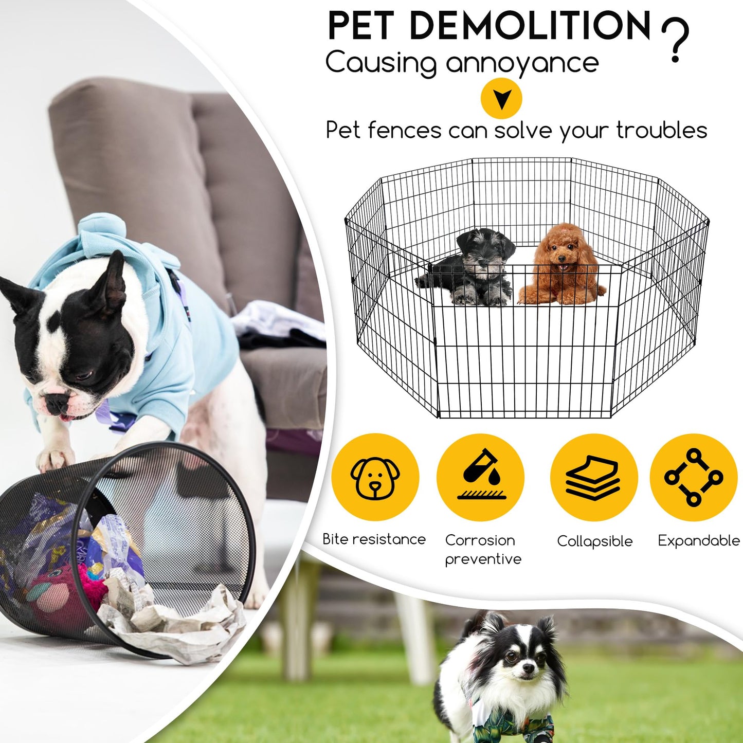 FDW | Dog Playpen | 24". Chosen for real quality, fits naturally into modern pet homes.