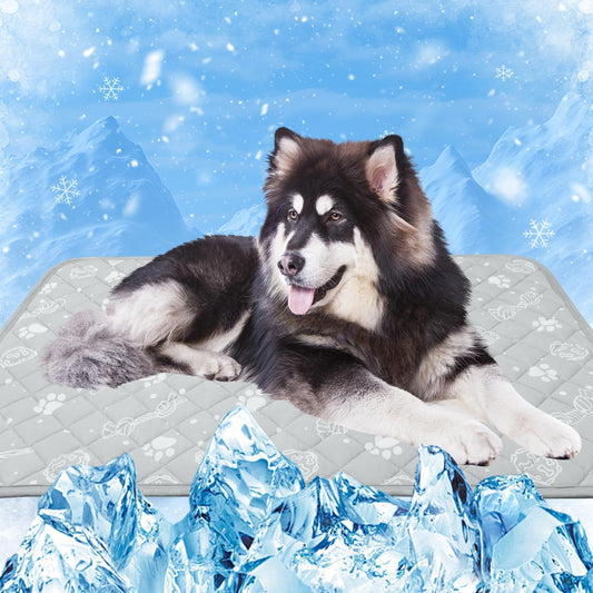 MH MYLUNE HOME Self Cooling Mat for Large Dog, 39”x59” Arc-Chill Cooling Fiber & Endothermic Color Changing Pet Cooling Pad, Foldable & Washable Non-Toxic Summer Pet Blanket