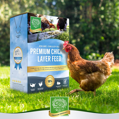 Small Pet Select Chicken Layer Feed Pellets, Food for Chickens and Laying Hens, Poultry and Waterfowl, High Protein and Omega 3, Corn and Soy Free, Non-GMO, 20 lb